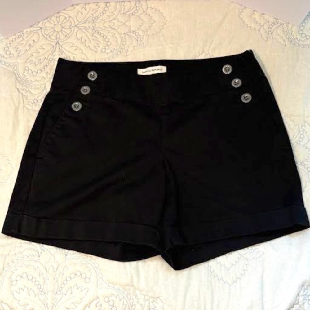 Banana Republic black double front button w/zip zip sz 2